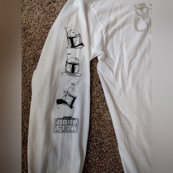 Star Wars Boba Fett Graphic Long Sleeve Shirt NWT - Picture 6 of 9